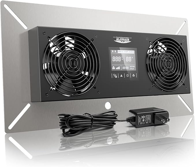 ALORAIR Crawl space Basement Ventilator Fan, VentirPro-S2 with Temperature Humidity Controller, Timing Cycle, Speed Control, for attic, garage, shed, crawl space, basements, 240CFM (Air-out)